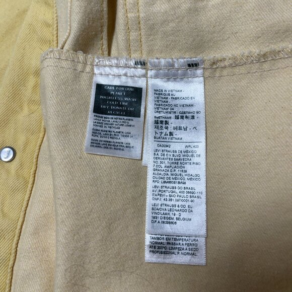 NWT Levi's Fresh Denim Jacket Men's Size Large Yellow Button Front MSRP $108 - Picture 7 of 9